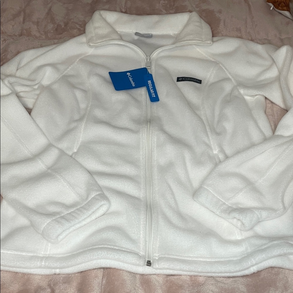 Columbia Soft White Fleece Jacket